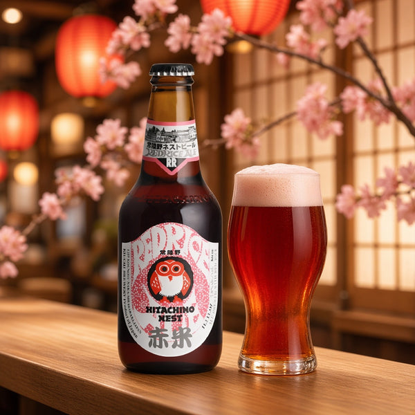 Hitachino Nest Red Rice servida en su copa