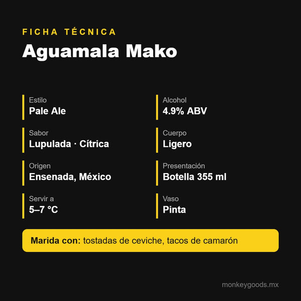 Ficha técnica Aguamala Mako