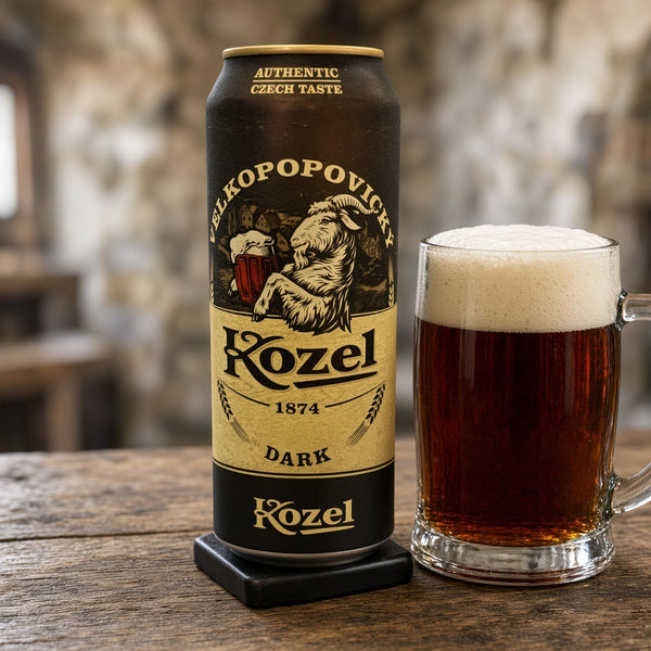 Kozel Dark servida en su copa