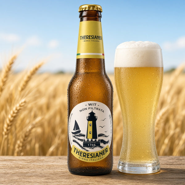 Theresianer Wit Unfiltered servida en su copa