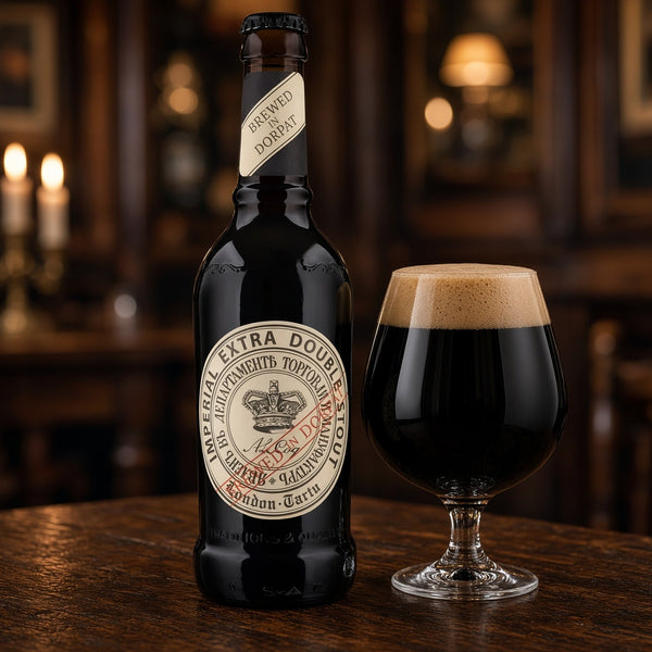 A. Le Coq Imperial Extra Double Stout servida en su copa