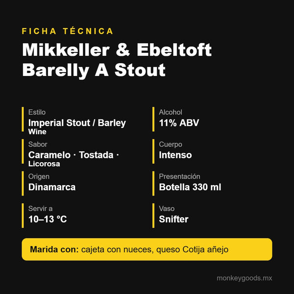 Ficha técnica Mikkeller & Ebeltoft Barelly A Stout