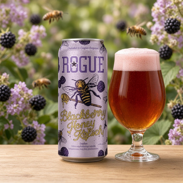 Rogue Blackberry Honey servida en su copa