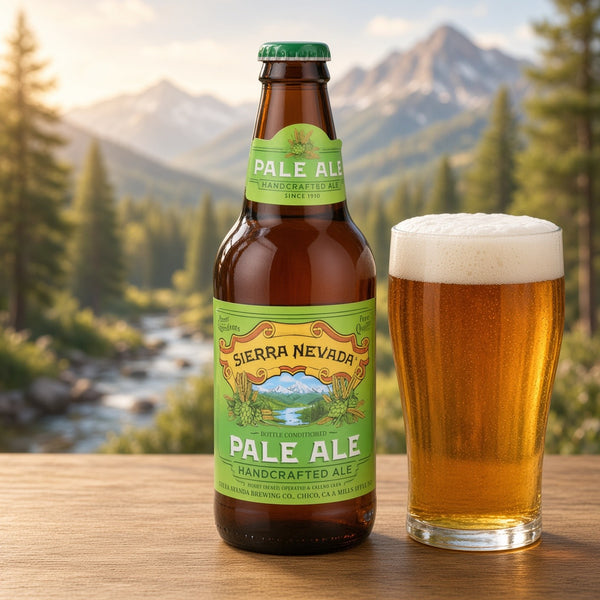 Sierra Nevada Pale Ale servida en su copa