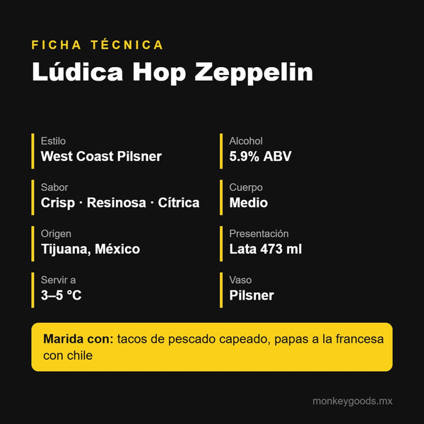 Ficha técnica Lúdica Hop Zeppelin