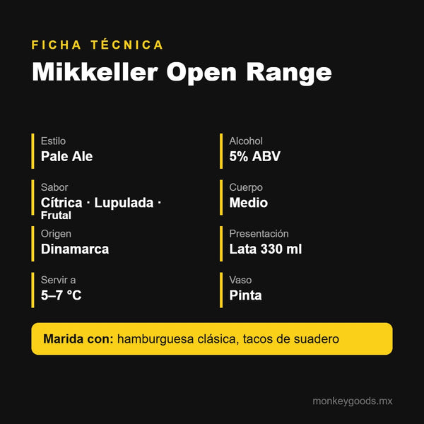 Ficha técnica Mikkeller Open Range