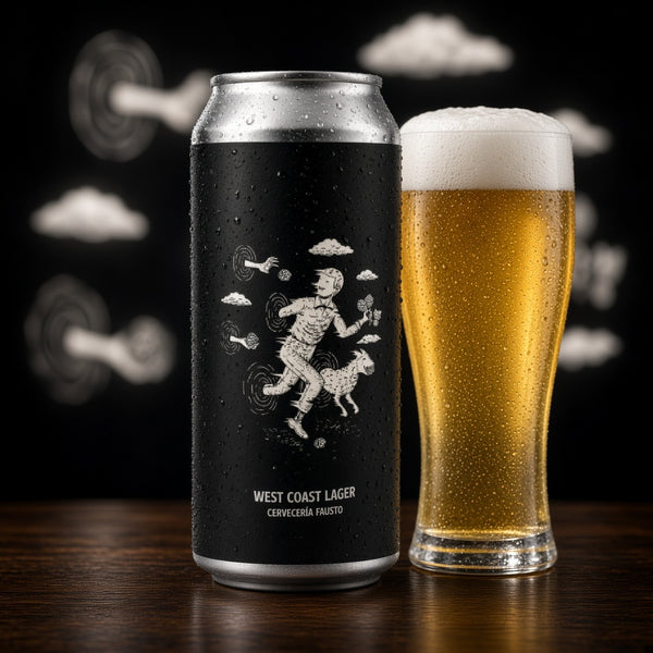 Fausto West Coast Lager servida en su copa