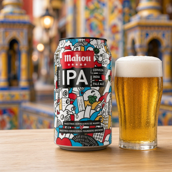 Mahou IPA servida en su copa