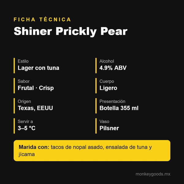 Ficha técnica Shiner Prickly Pear