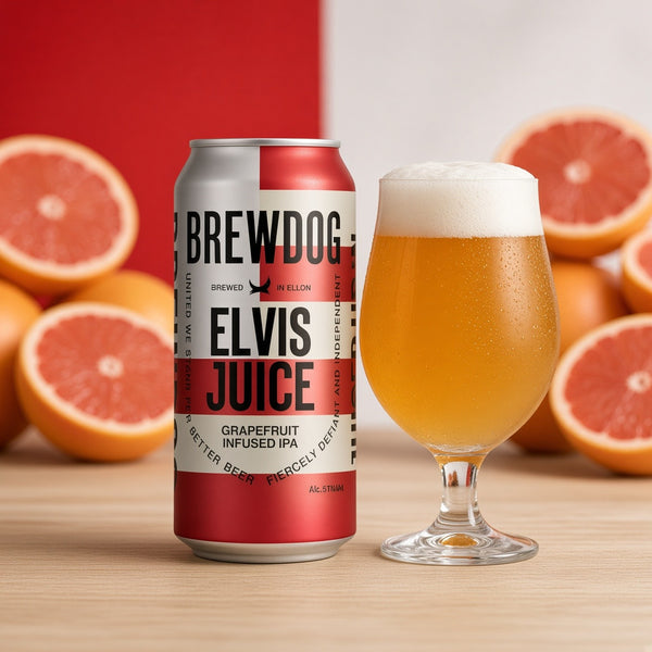 BrewDog Elvis Juice servida en su copa
