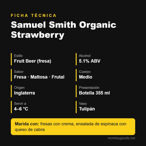 Ficha técnica Samuel Smith Organic Strawberry