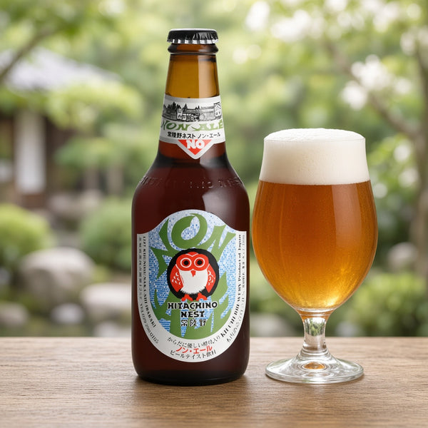 Hitachino Nest Non Ale servida en su copa