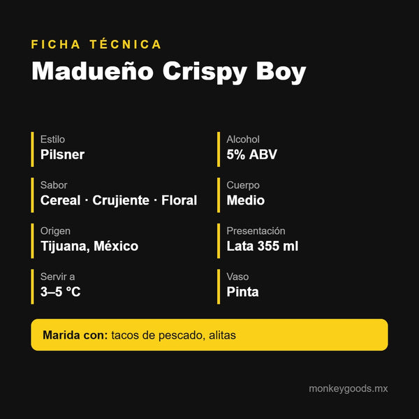Ficha técnica Madueño Crispy Boy