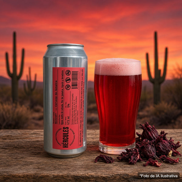 Hércules Red Shift servida en su vaso