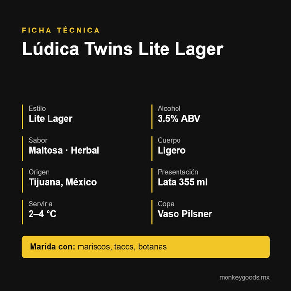 Ficha técnica Lúdica Twins Lite Lager