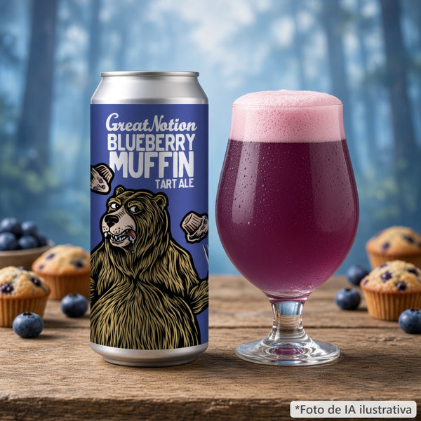 Great Notion Blueberry Muffin servida en su vaso