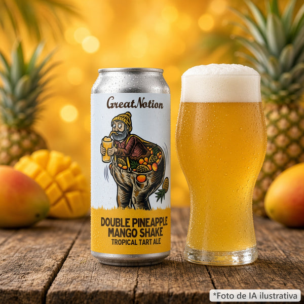 Great Notion Double Pineapple Mango Shake servida en su vaso