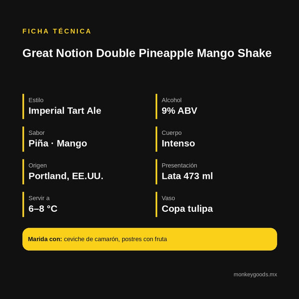 Ficha técnica Great Notion Double Pineapple Mango Shake