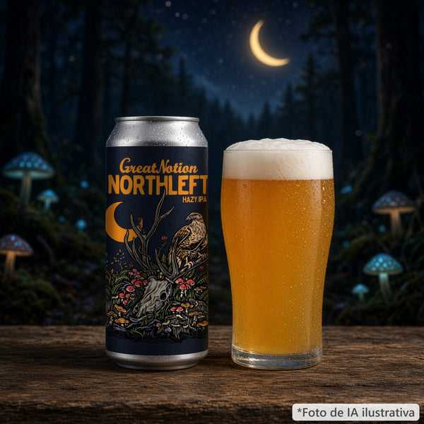 Great Notion Northleft servida en su vaso