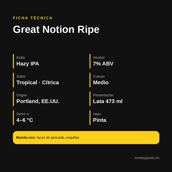 Ficha técnica Great Notion Ripe