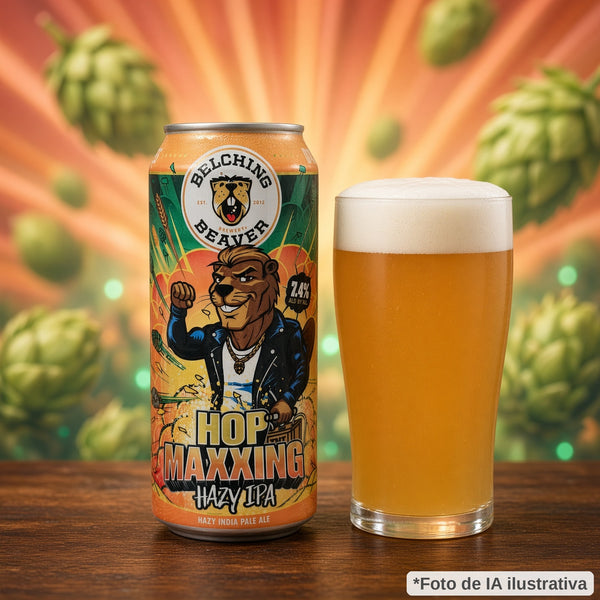 Belching Beaver Hop Maxxing servida en su vaso