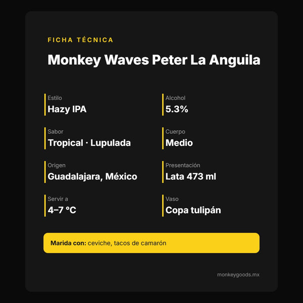Ficha técnica Monkey Waves Peter La Anguila