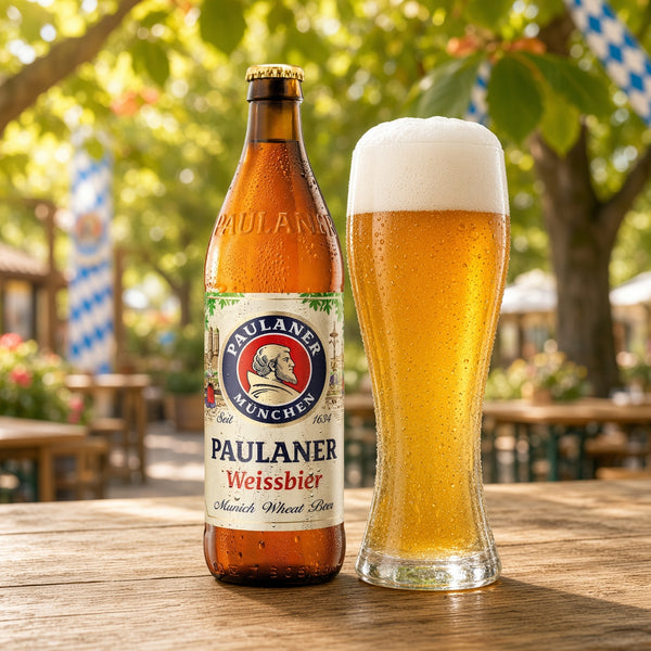 Paulaner Weissbier servida en su copa