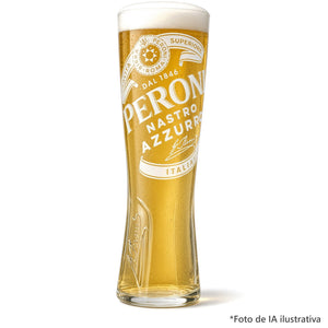 Pinta Peroni Nastro Azzurro servido con cerveza