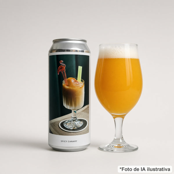 Evil Twin Spicy Canary 8% servida en su copa