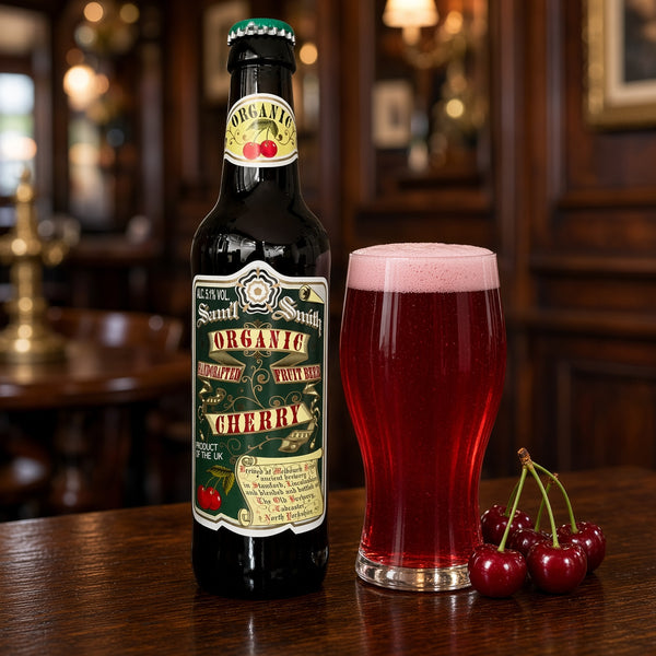 Samuel Smith Organic Cherry servida en su copa