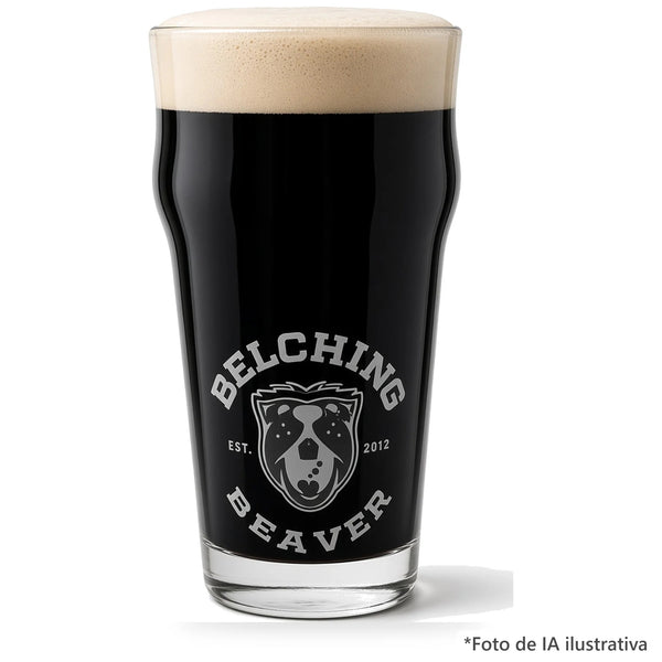 Vaso Belching Beaver servido con cerveza