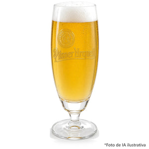 Copa Pilsner Urquell servido con cerveza