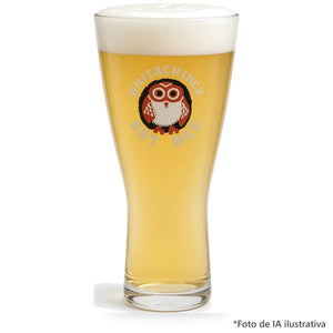 Vaso Hitachino servido con cerveza