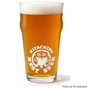 Vaso Hitachino servido con cerveza