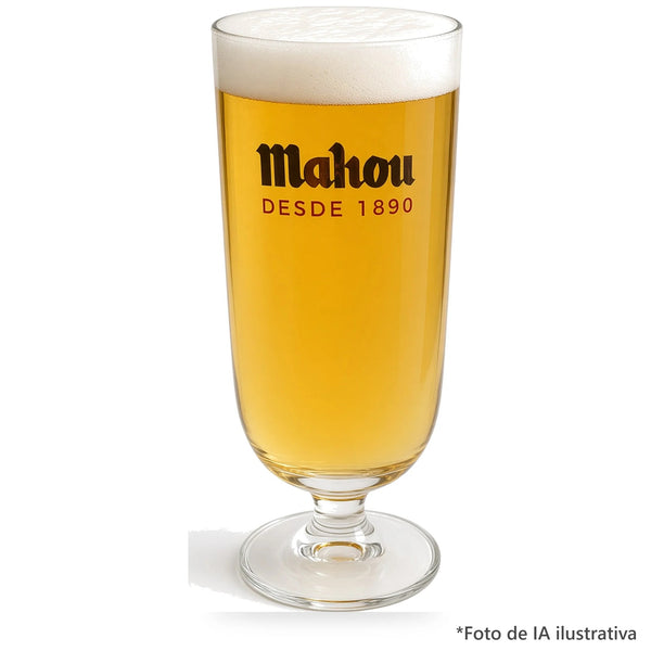 Copa Mahou servido con cerveza