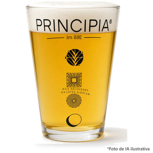 Vaso Principia servido con cerveza