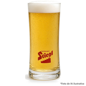 Tarro Stiegl servido con cerveza