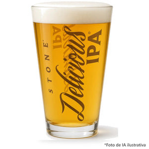 Vaso Stone Delicious servido con cerveza
