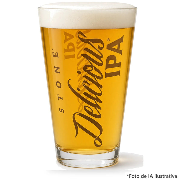 Vaso Stone Delicious servido con cerveza