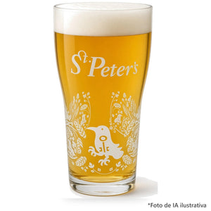 Vaso St Peters servido con cerveza