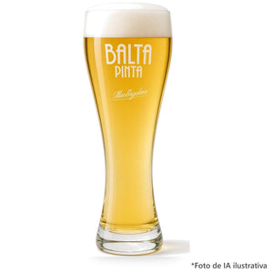 Volfas Balta Pinta Grande servido con cerveza