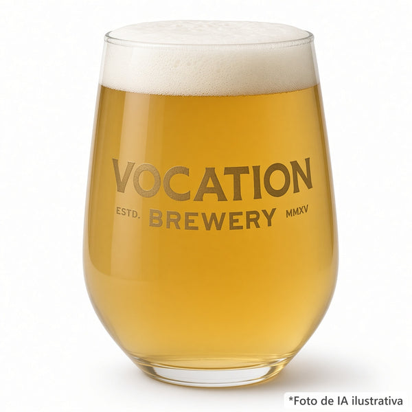 Vaso Vocation Brewery servido con cerveza